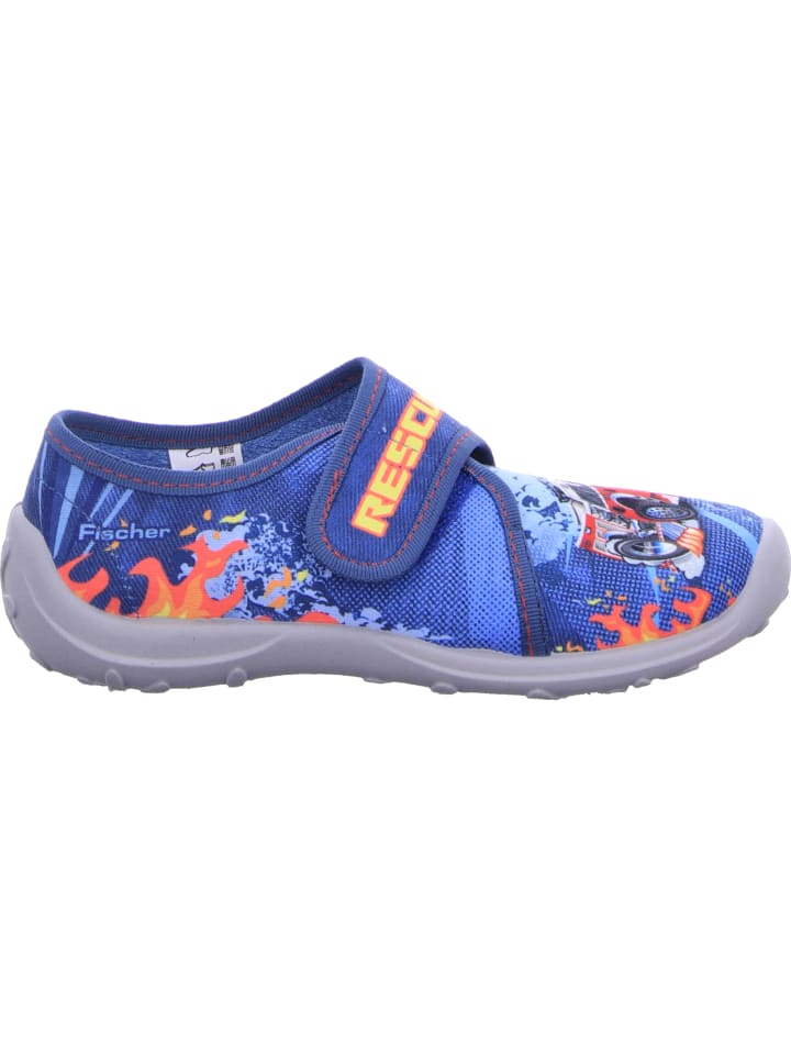 Fischer Markenschuh Hausschuh in blau günstig kaufen