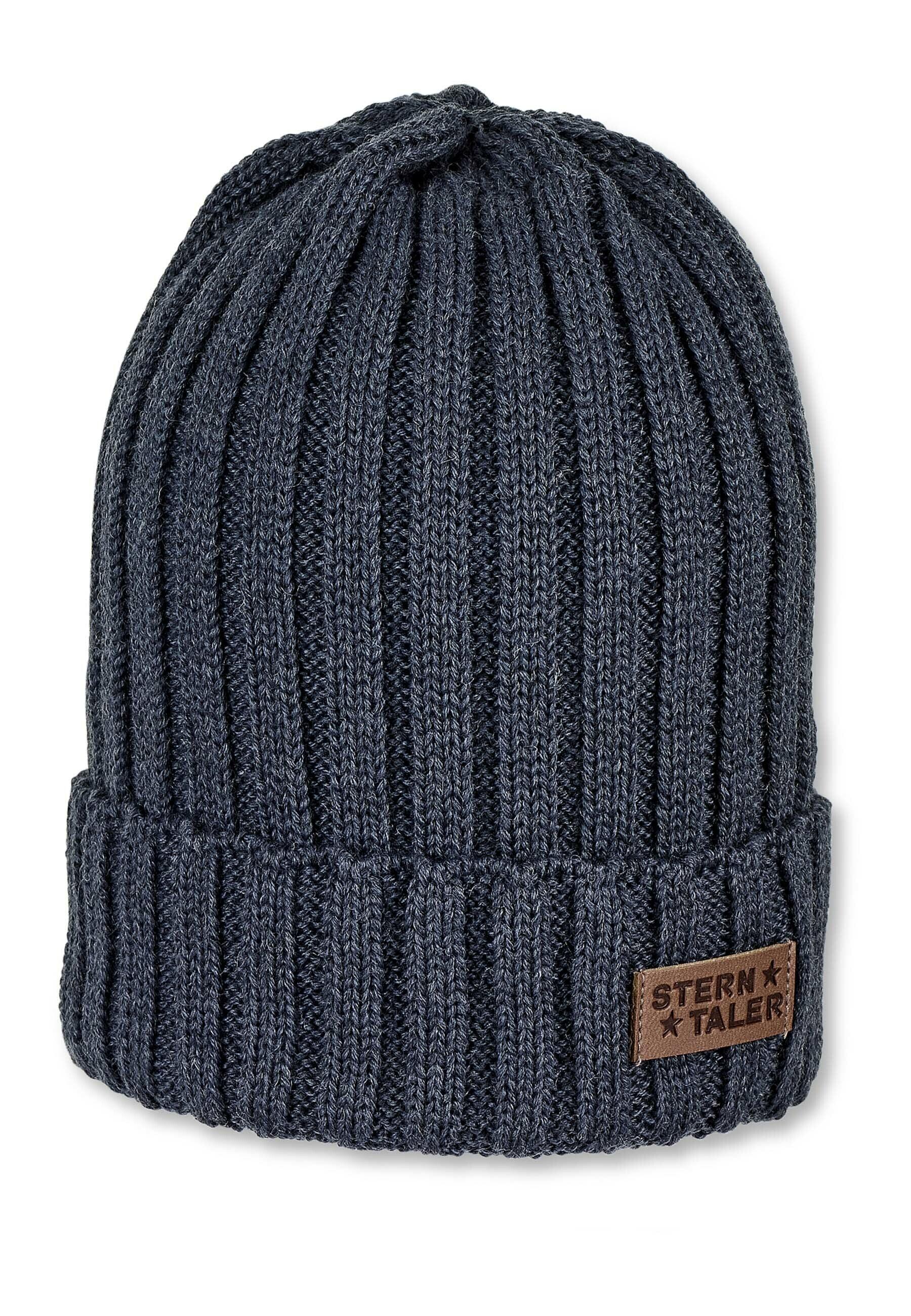 Strickmütze Baby mit Merinowollanteil und Umschlag