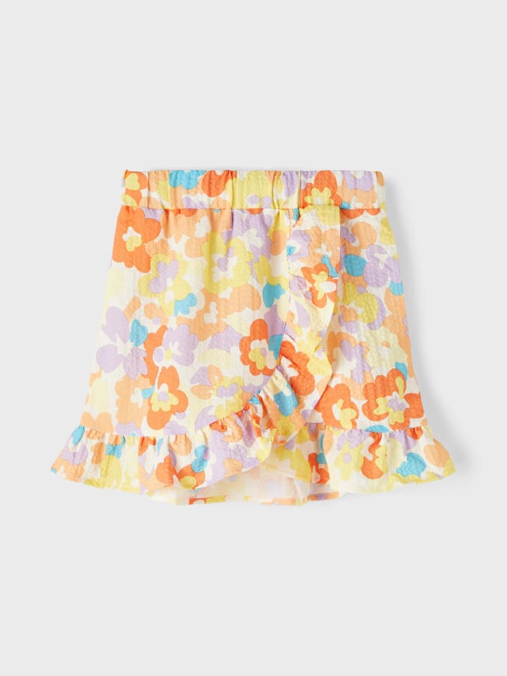 name it Knielanger Blumen Rock Chiffon mit verstellbarem Bund NKFHIMLA in Orange günstig kaufen