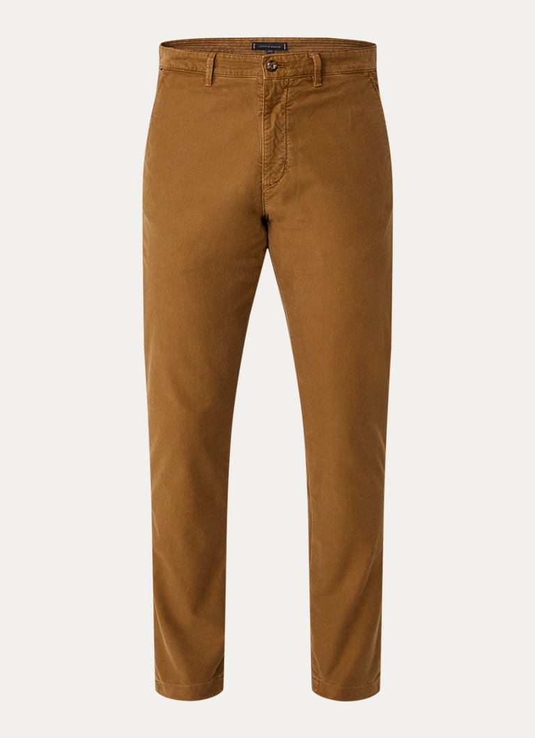 Pantaloni chino Tommy Hilfiger Harlem Slim Fit din gabardină cu buzunare laterale