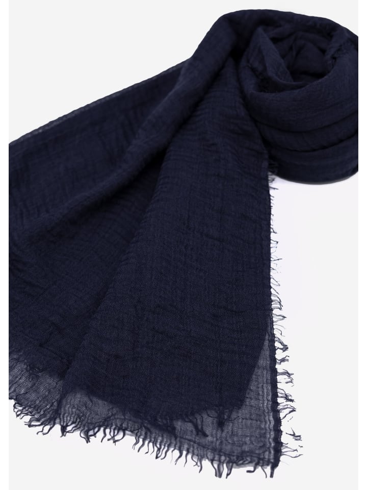 SASSYCLASSY Musselin Schals in Dunkelblau günstig kaufen onesize