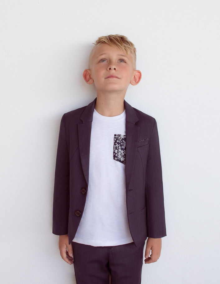 Veste de costume marine faux-uni garçon