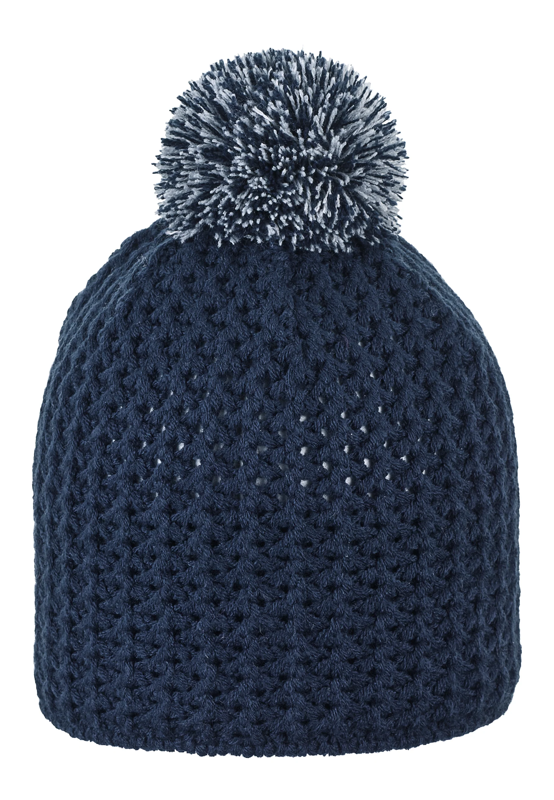 Strickmütze mit Struktur, Marine oder Silber mel.
