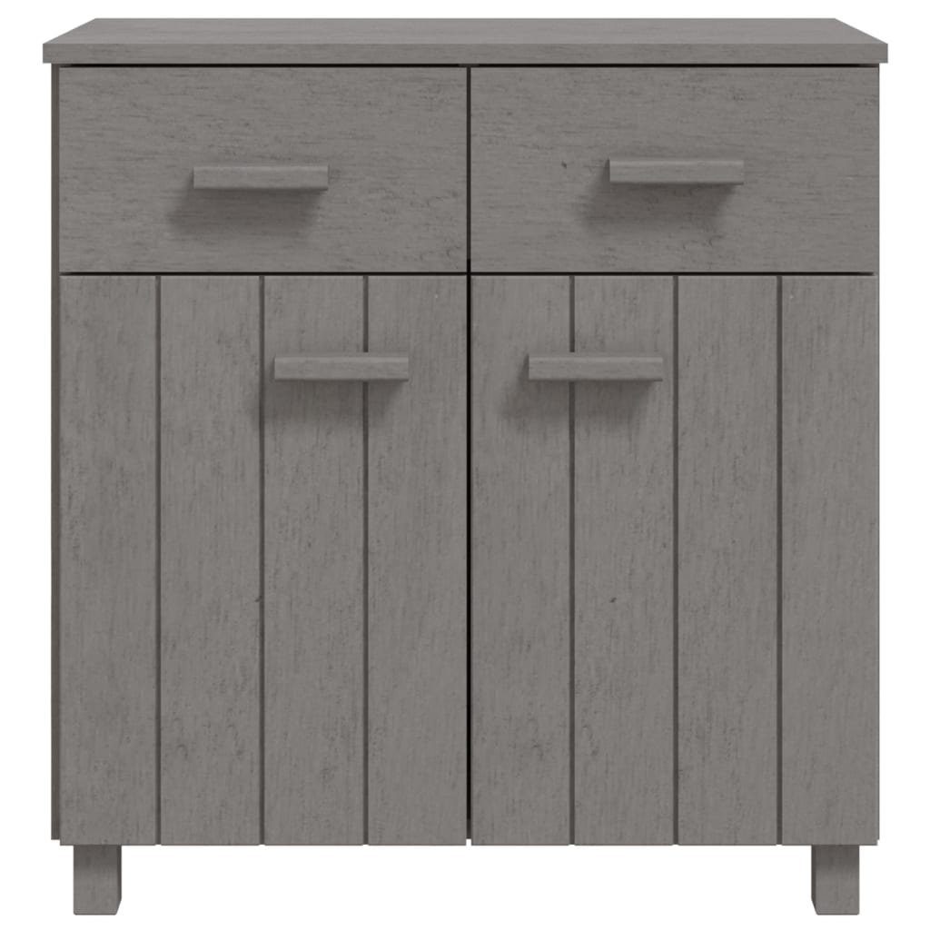 vidaXL Sideboard Sideboard HAMAR Hellgrau 79x40x80 cm Massivholz Kiefer (1 St)