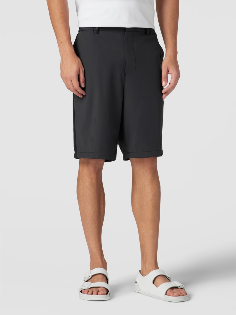Shorts mit Label-Details Modell 'SANE' in schwarz