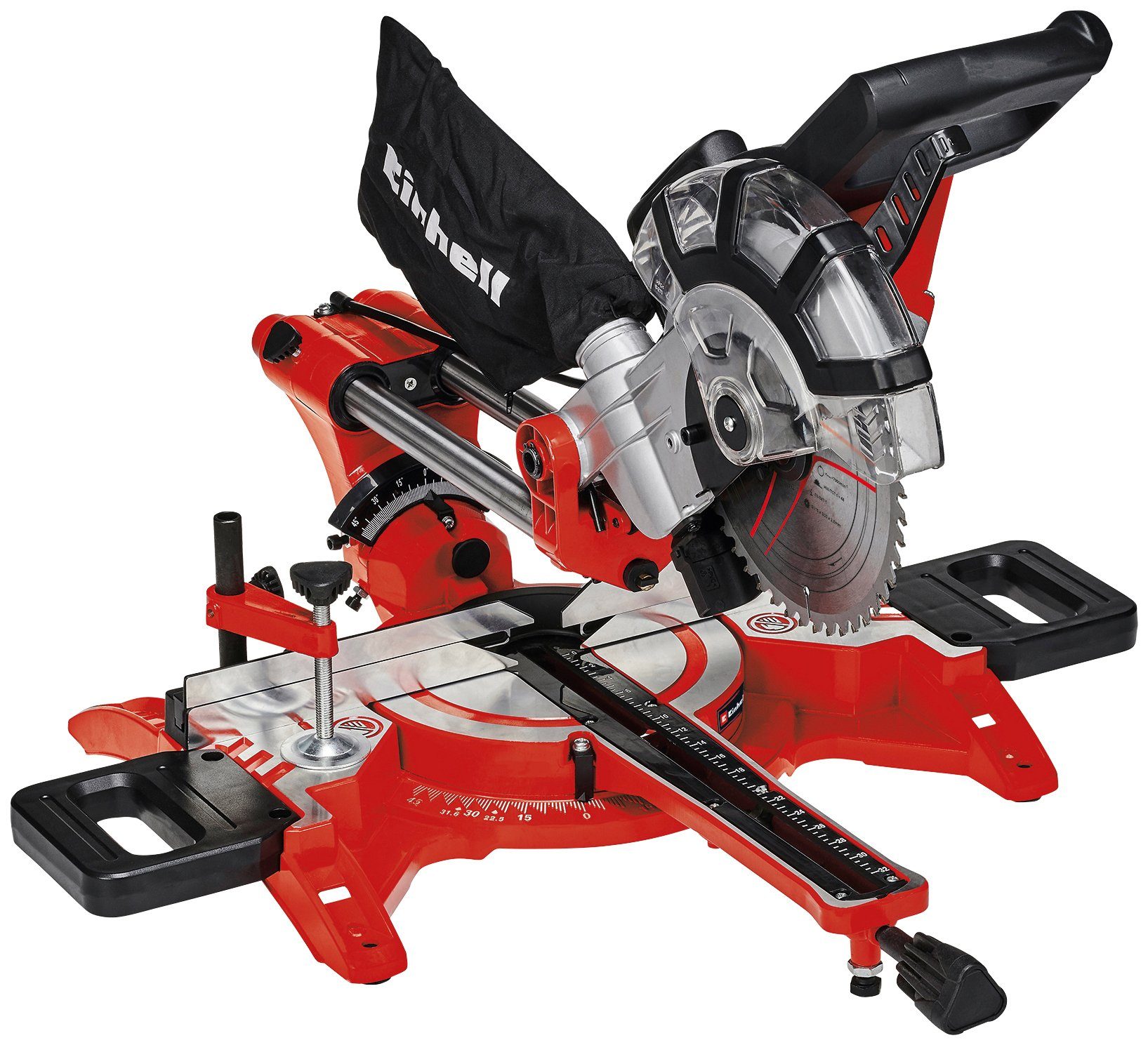 Einhell Zug-, Kapp- und Gehrungssäge TC-SM 2131/1 Dual, 1500 W, 4900 U/min, Präzisions-Sägeblatt