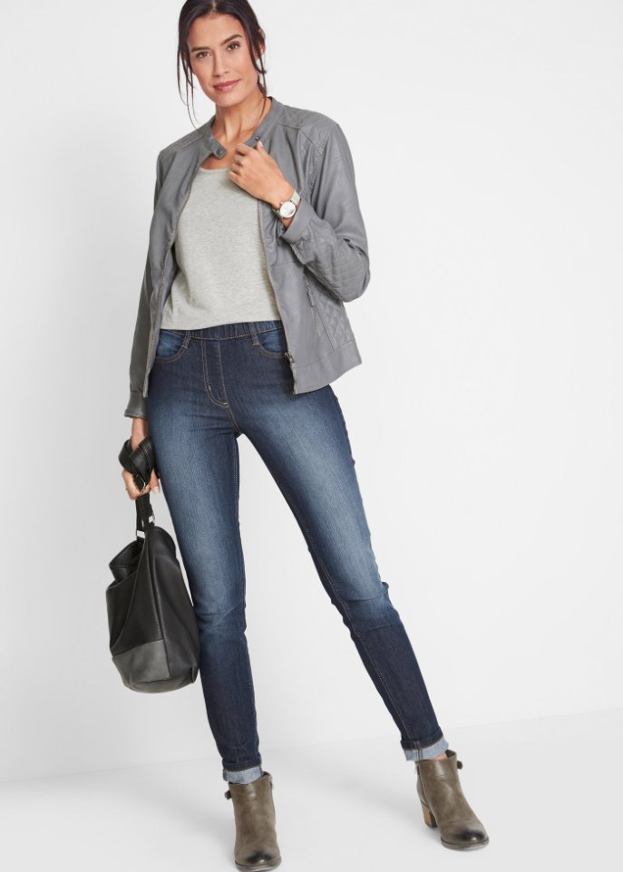 Jeans-Jeggings mit Bequembund, Skinny