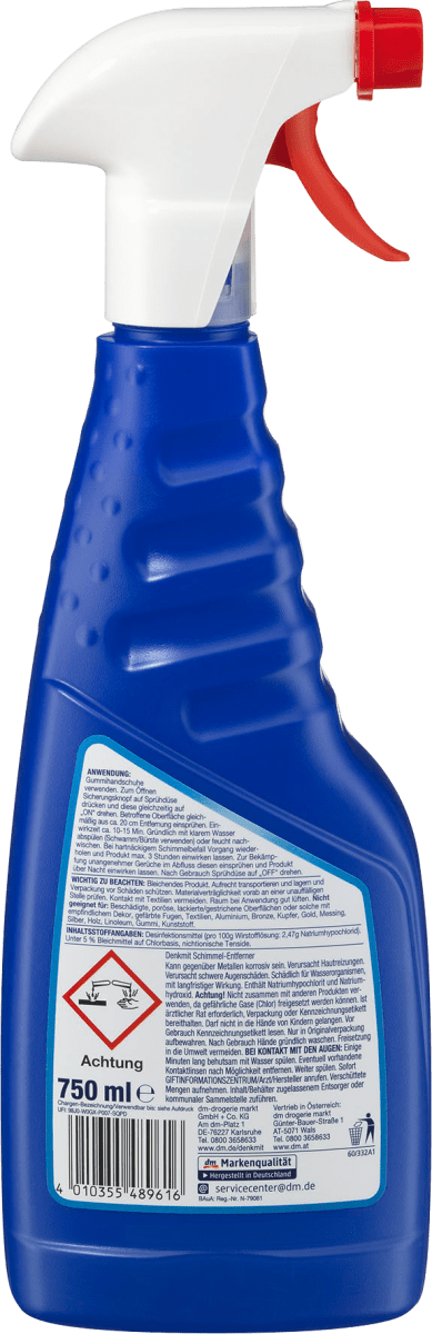 Schimmelentferner mit Aktiv-Chlor, 750 ml
