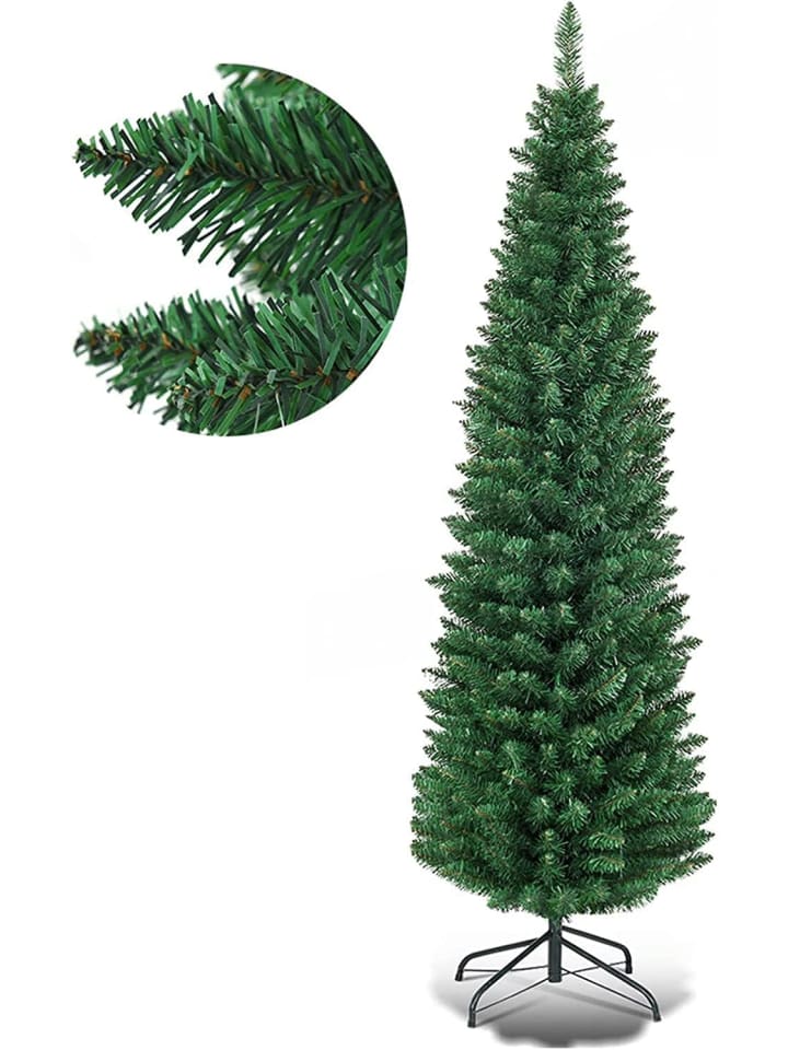 COSTWAY 180cm Bleistift Weihnachtsbaum in Grün günstig kaufen onesize