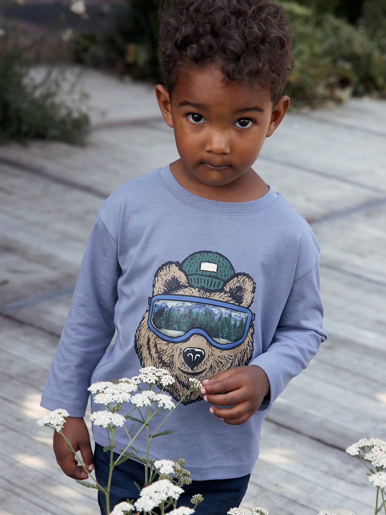 Vertbaudet Jungen Shirt mit Recycling-Baumwolle - graublau