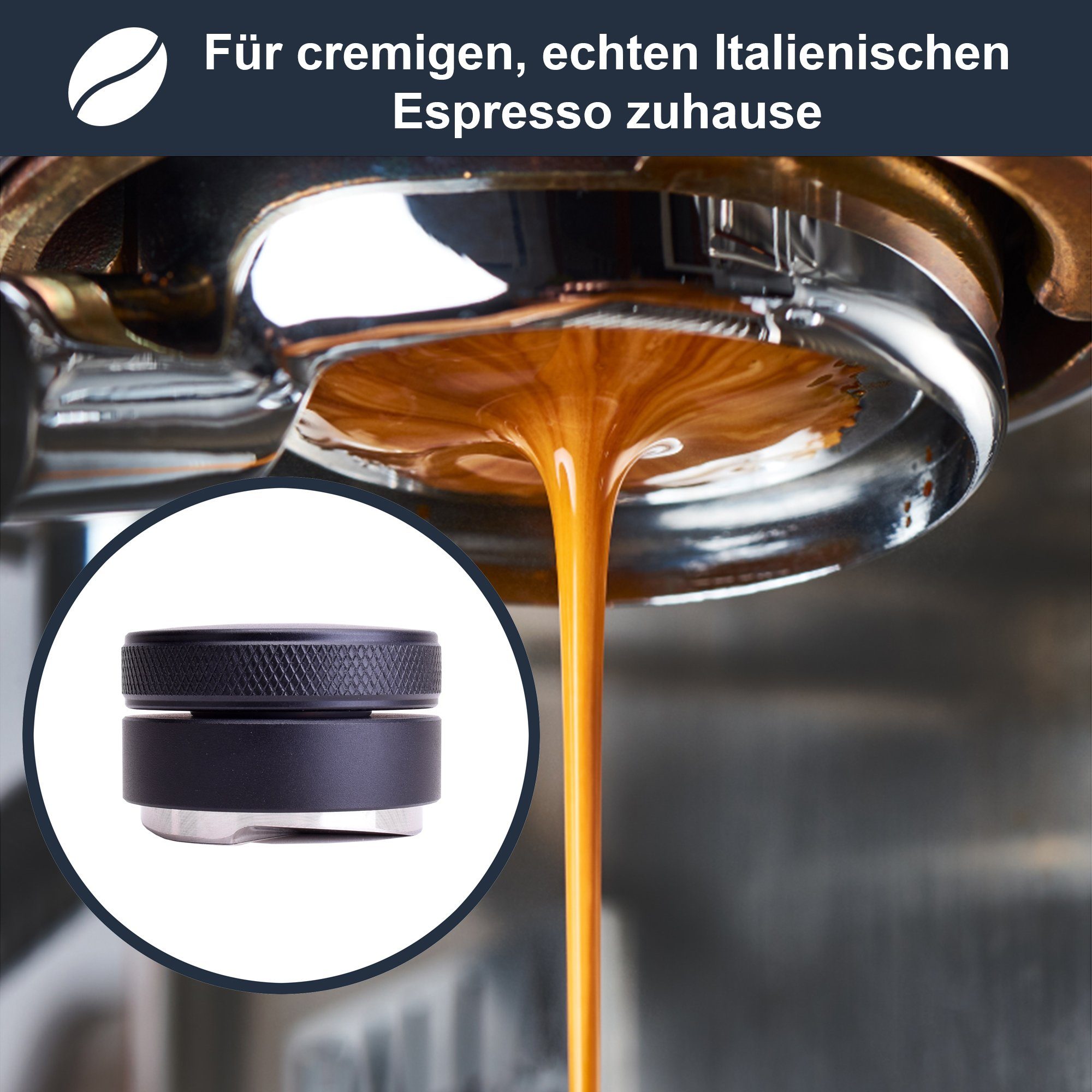 JOEFREX Tamper Coffee Distributor - Level Tamper für Delonghi Dedica 51mm