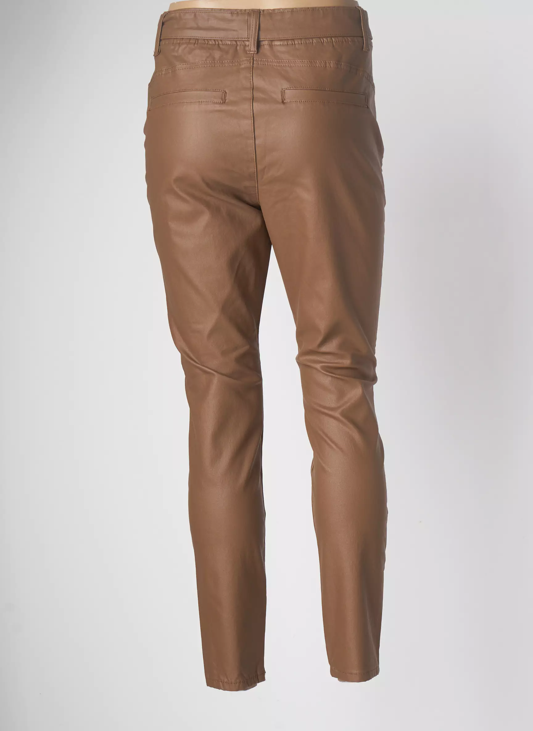 Cream Pantalons Slim Femme couleur marron