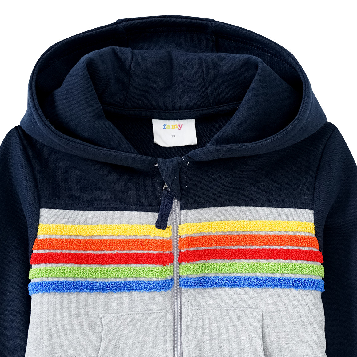Jungen Sweatjacke mit bunten Streifen