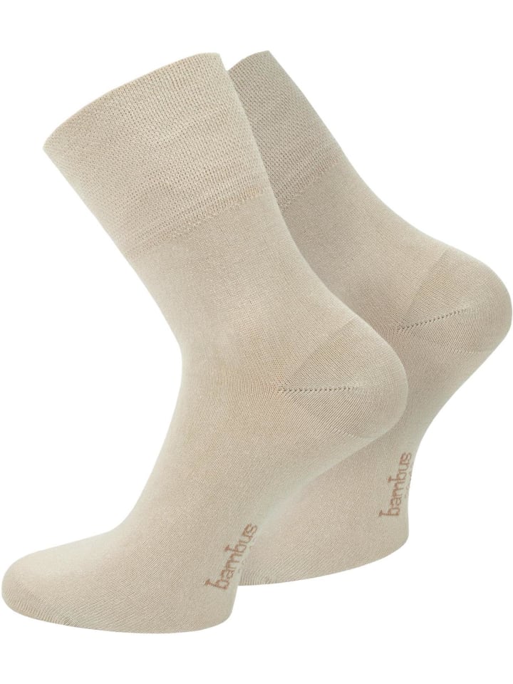 normani 6 Paar Bambus-Gesundheitssocken Kurzschaft in Beige günstig kaufen