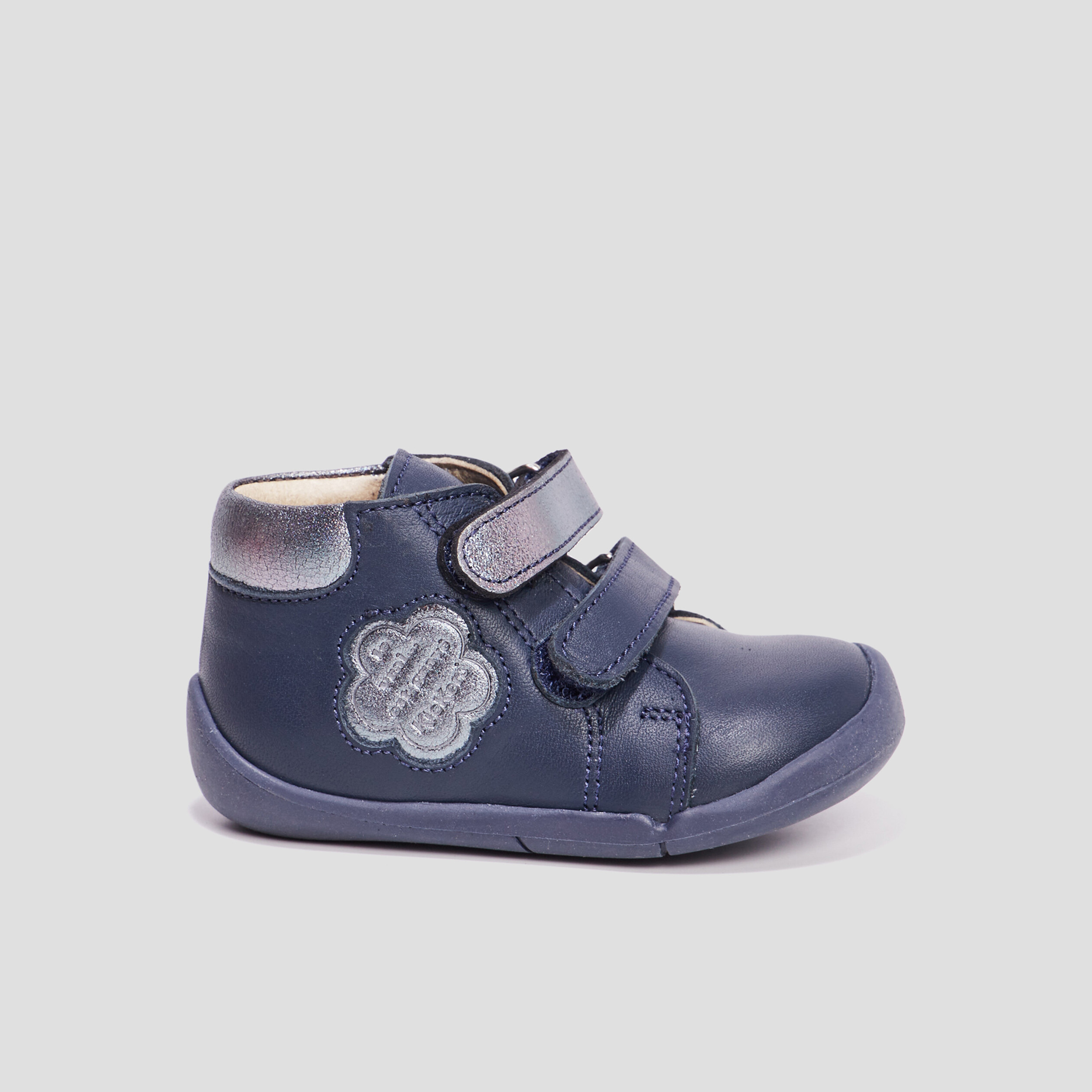 Bottillons en cuir Wakalla bleu marine bébé fille | La Halle