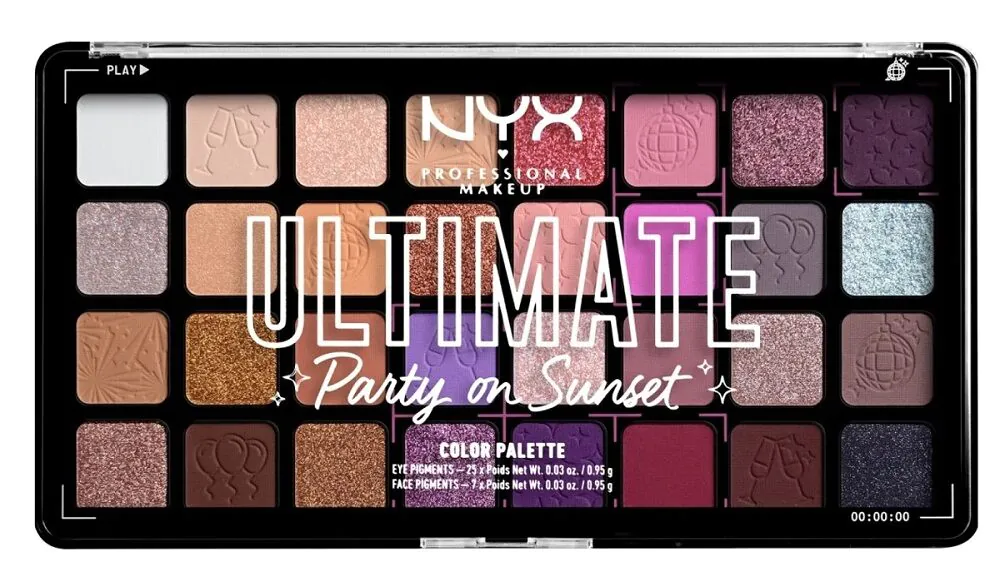 NYX Ultimate Shadow Palette Party On Sunset Cieni-palet