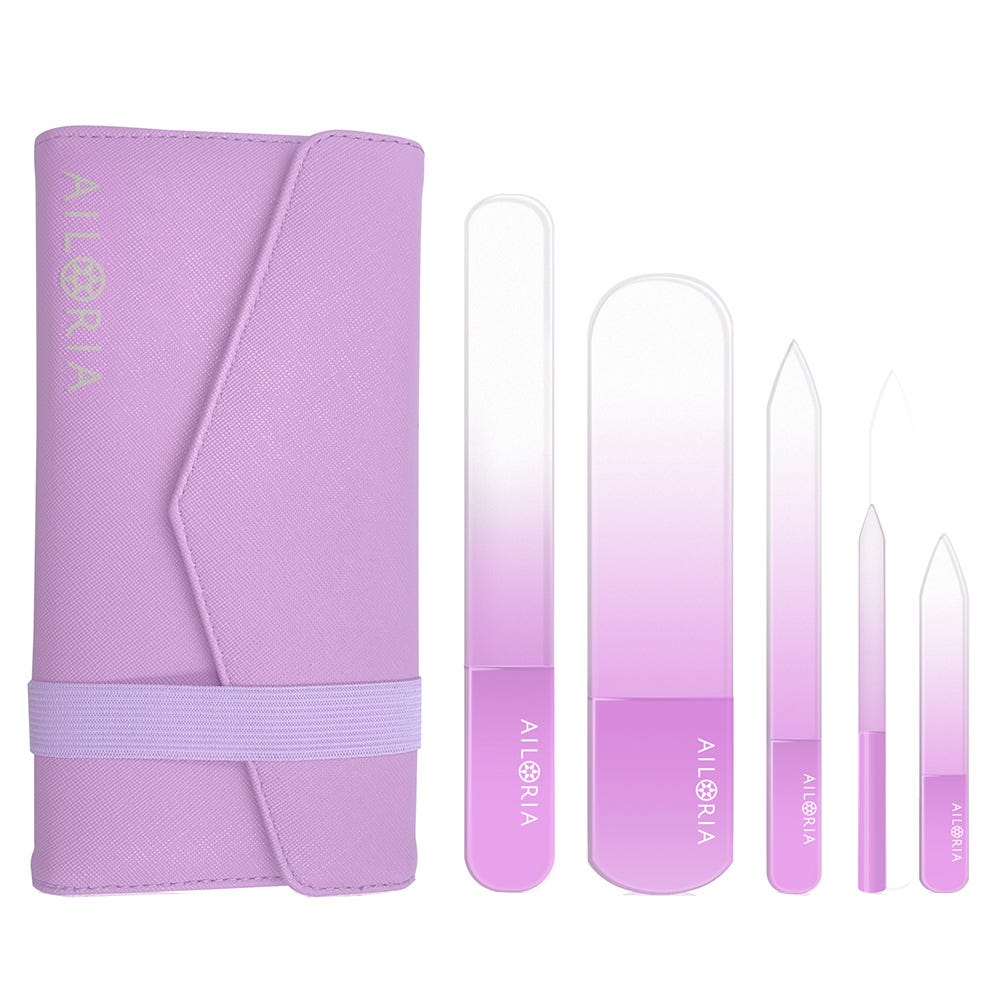 Ailoria Contour Luxe Nagelfeilenset mit Etui Lila