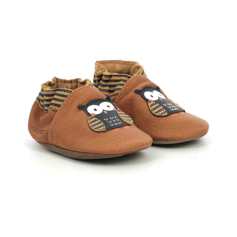 Chaussons cuir tannage vegetal Hibou Choux