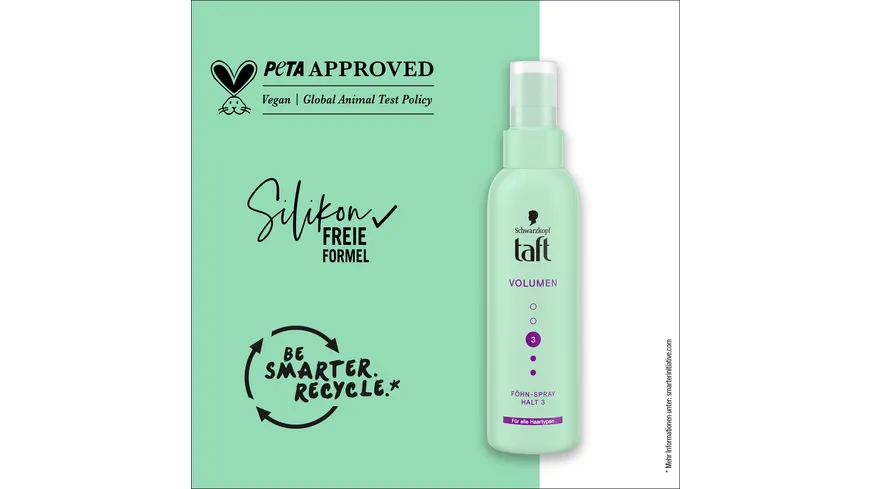 TAFT Föhn-Spray Volumen 150ml - Haltegrad 3 - mittlerer Halt 150 ml