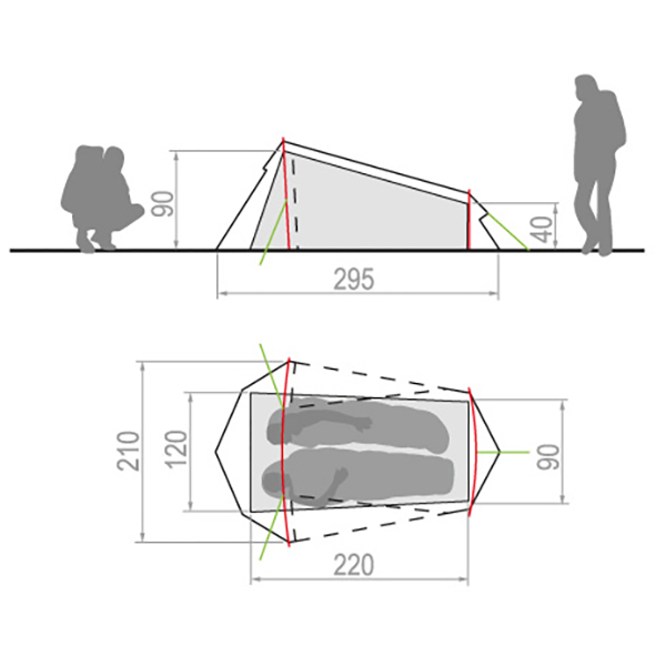 Vaude - Arco 1-2P - 1-Personen Zelt