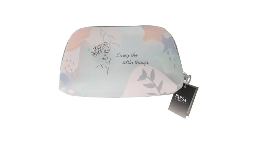 PARSA Beauty Kosmetiktasche bunt Print Enjoy the little things