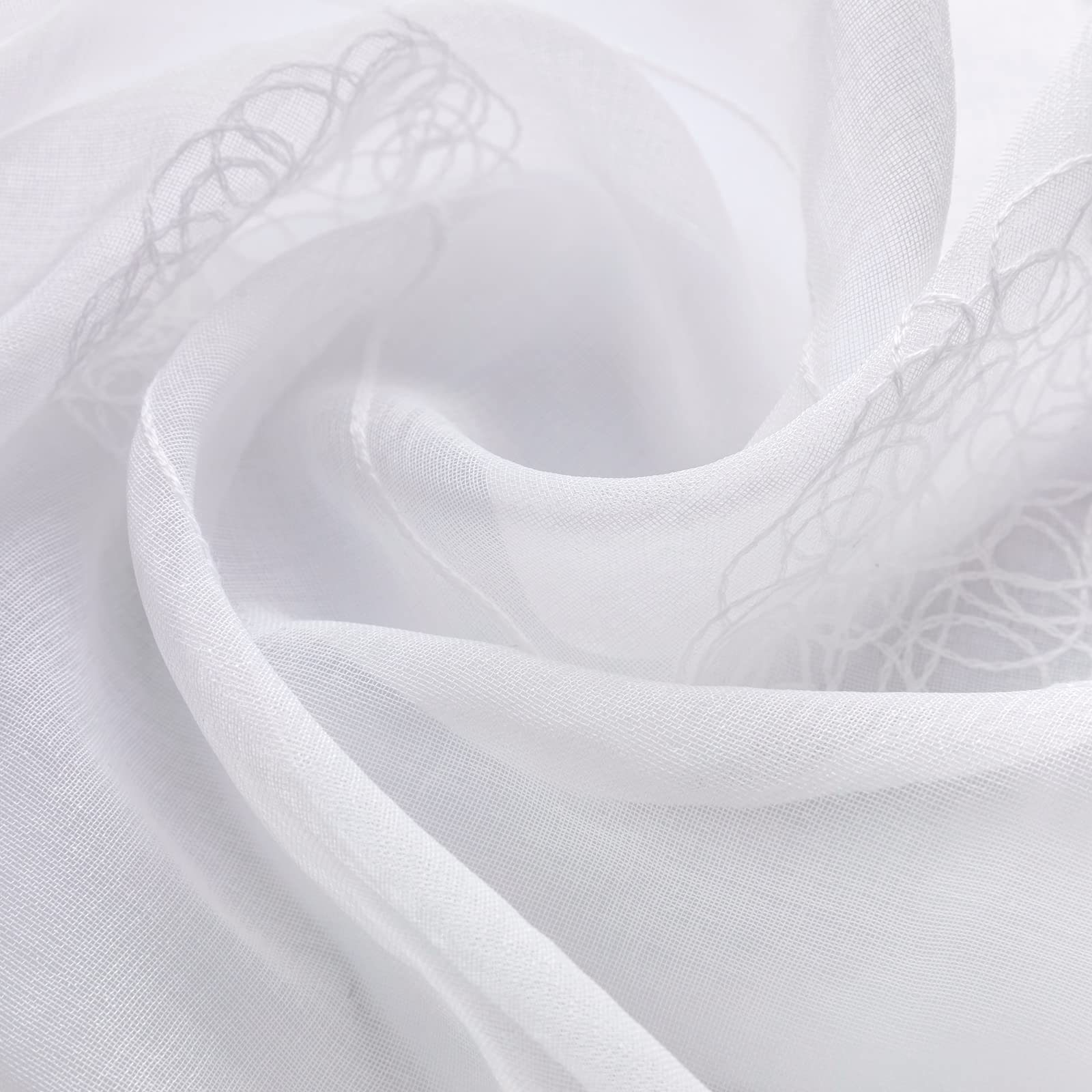 Gardine, HOMEIDEAS, Stangendurchzug (2 St), halbtransparent, Polyester, Bestickt