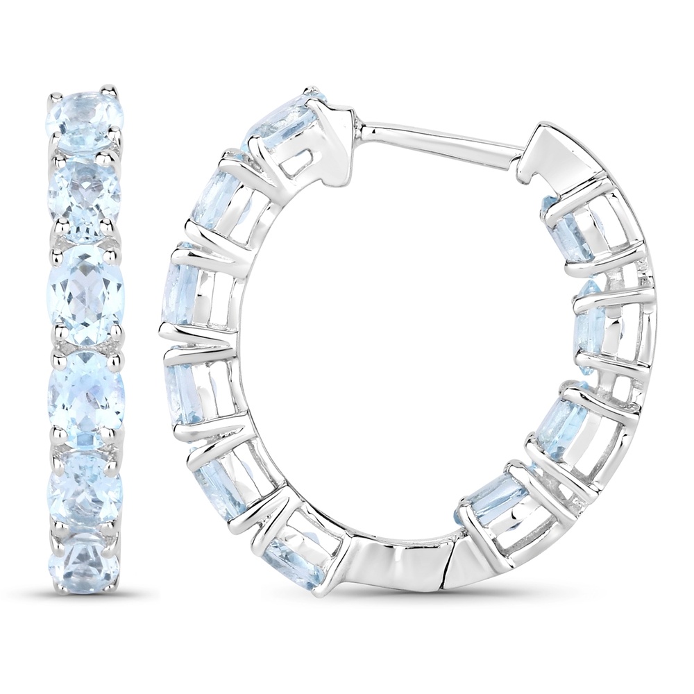 Rafaela Donata Boucles doreilles Argent sterling Topaz bleu en Argent Bijoux
