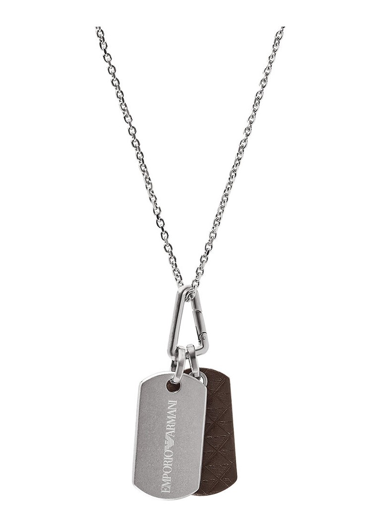 Emporio Armani Eagle necklace with pendant and leather EGS3133040
