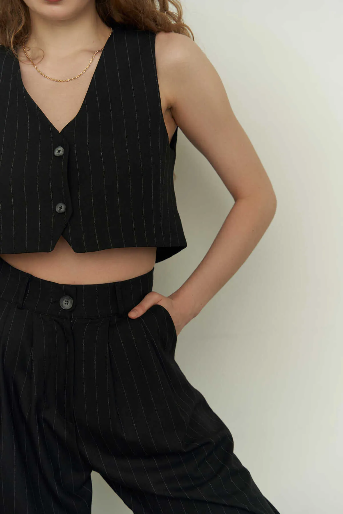 MCLLCTN  Polly Black Dreifachjacken-Set