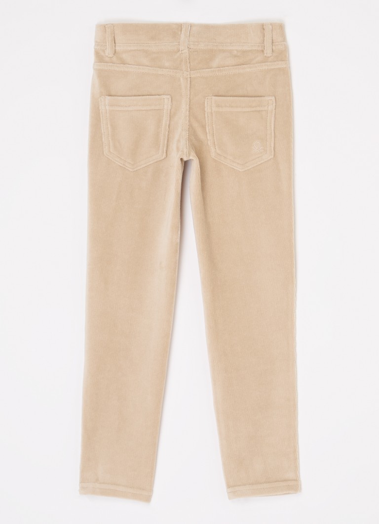 Pantaloni drepți din catifea reiată Benetton