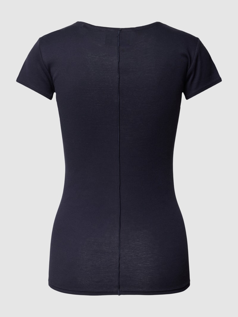 Pyjama-Oberteil mit Ziernaht Modell 'Summer Sensation' in marineblau