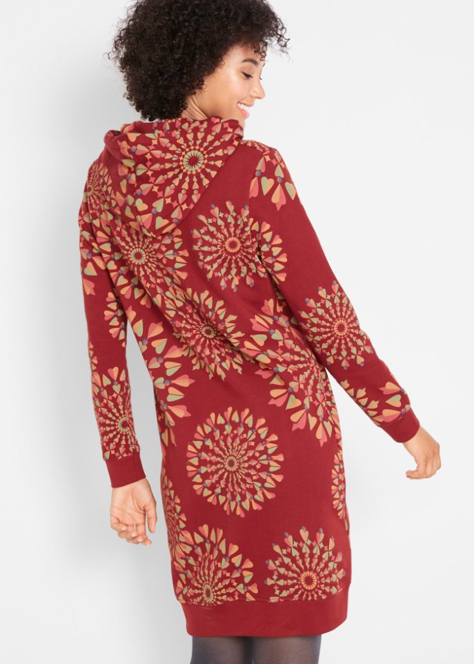 Sweatkleid, bedruckt, Langarm