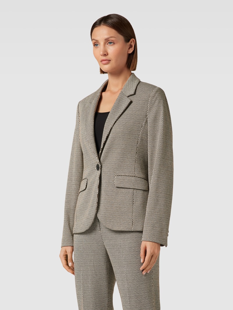 Blazer mit Knopfverschluss in schwarz