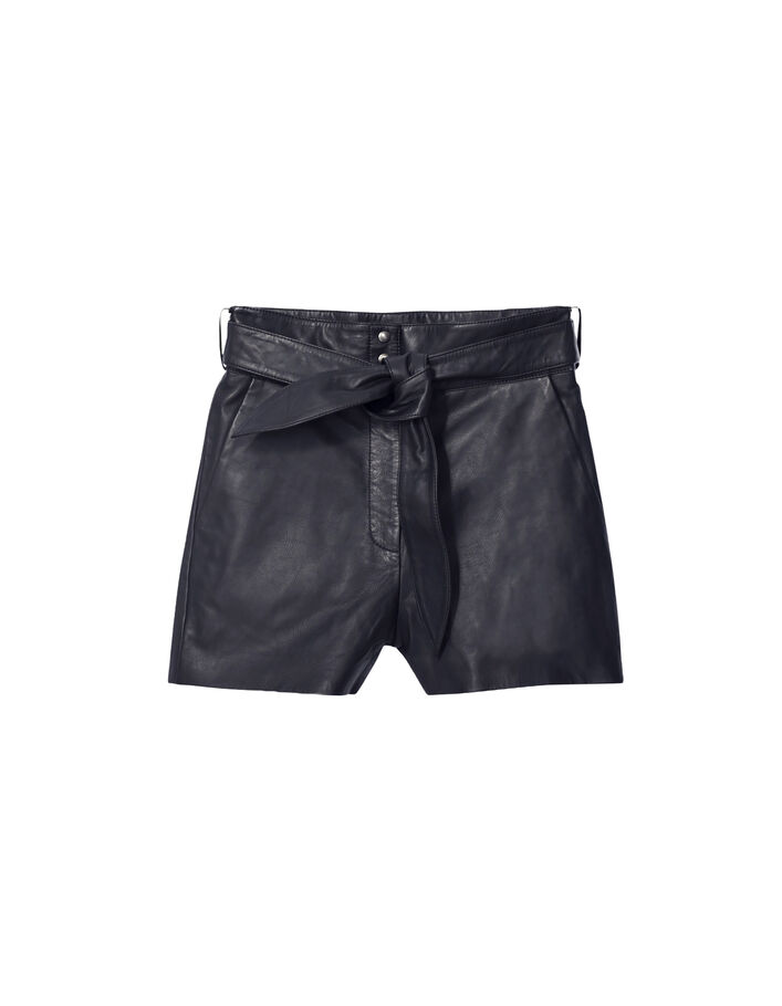 Short cuir d'agneau femme