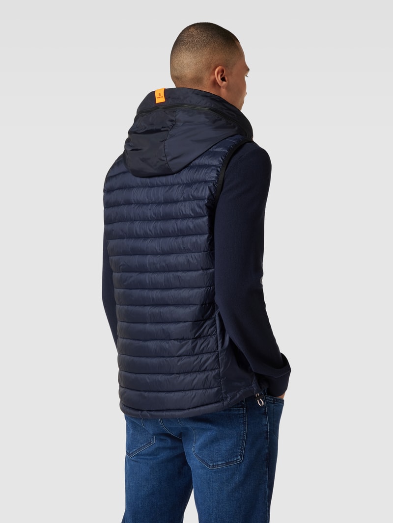 Steppweste mit Label-Detail Modell 'CASAN' in marineblau