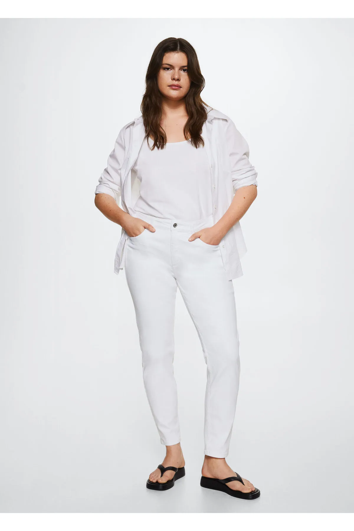MANGO  Weiße Damenjeans 37050356
