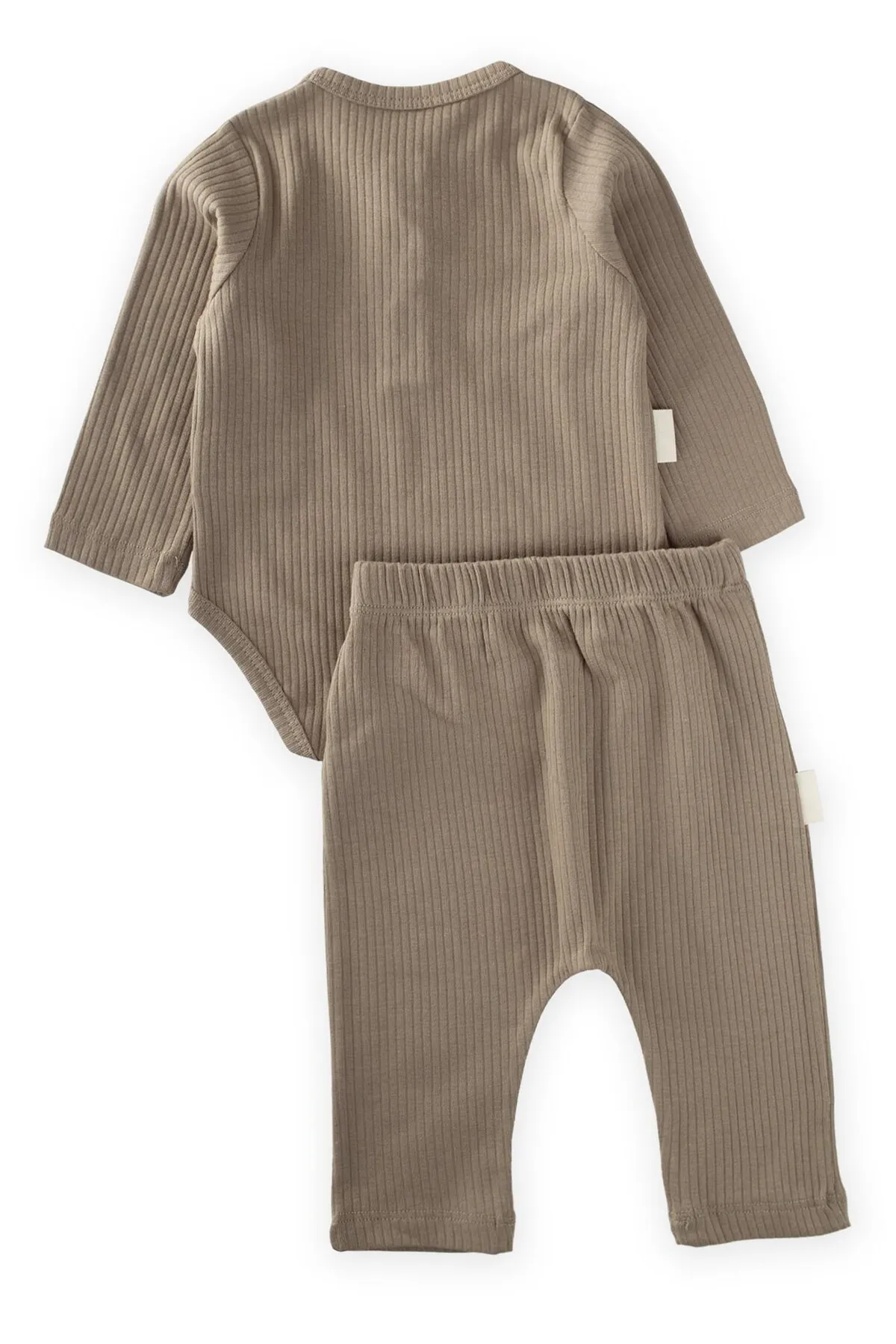 Cigit  Basic Bodysuit-Set mit Kordelzug, 0-3 Jahre, Nerz