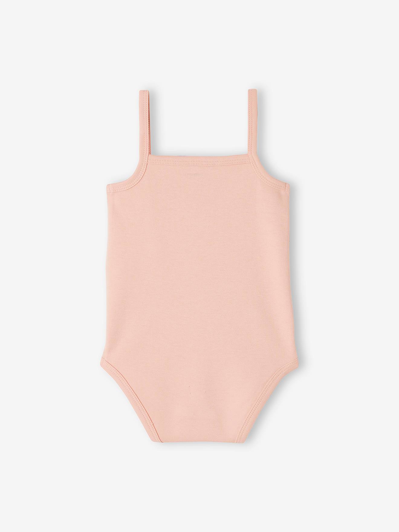 Lot de 3 bodies lapin fines bretelles bébé naissance lot rose grisé