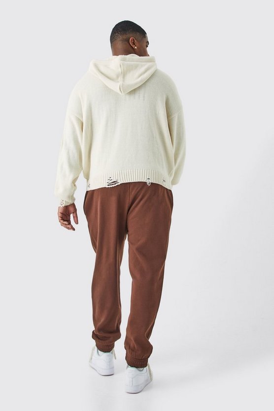 Plus Jogginghose mit B-Slogan