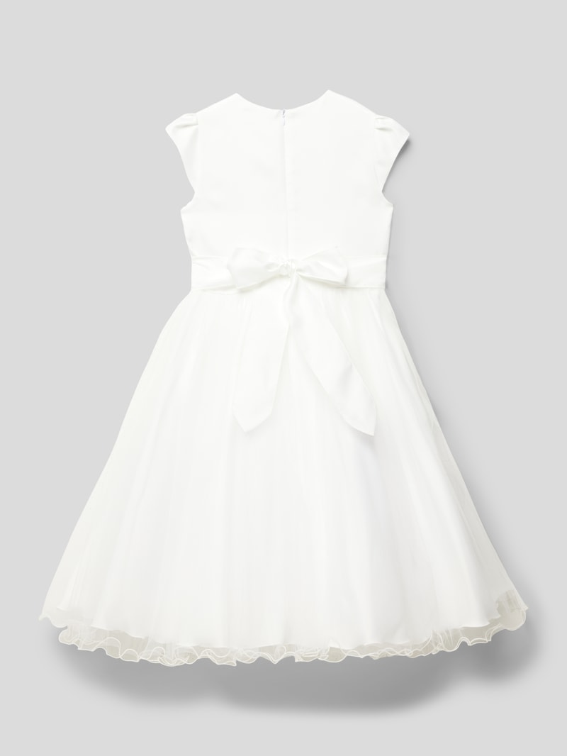Kommunionskleid mit Taillenband Modell 'Delfina' in offwhite