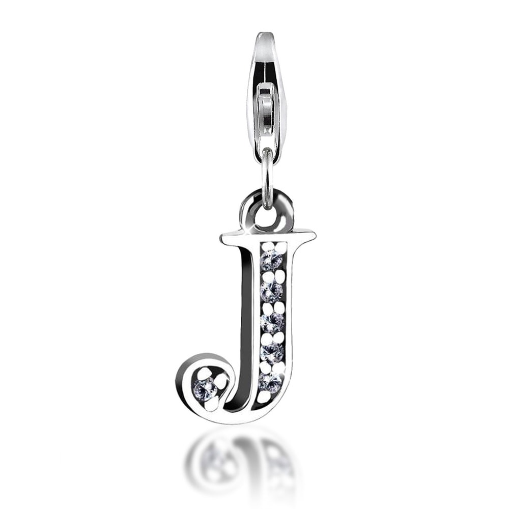 Nenalina Nenalina Amulette Charm lettre Pendentif individuel et personnalisé en argent Pendentif