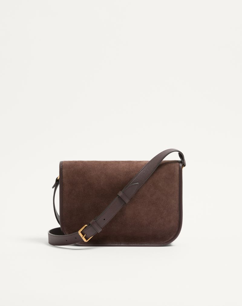 Bolsa de ombro Valentino Garavani Antibes em camurça