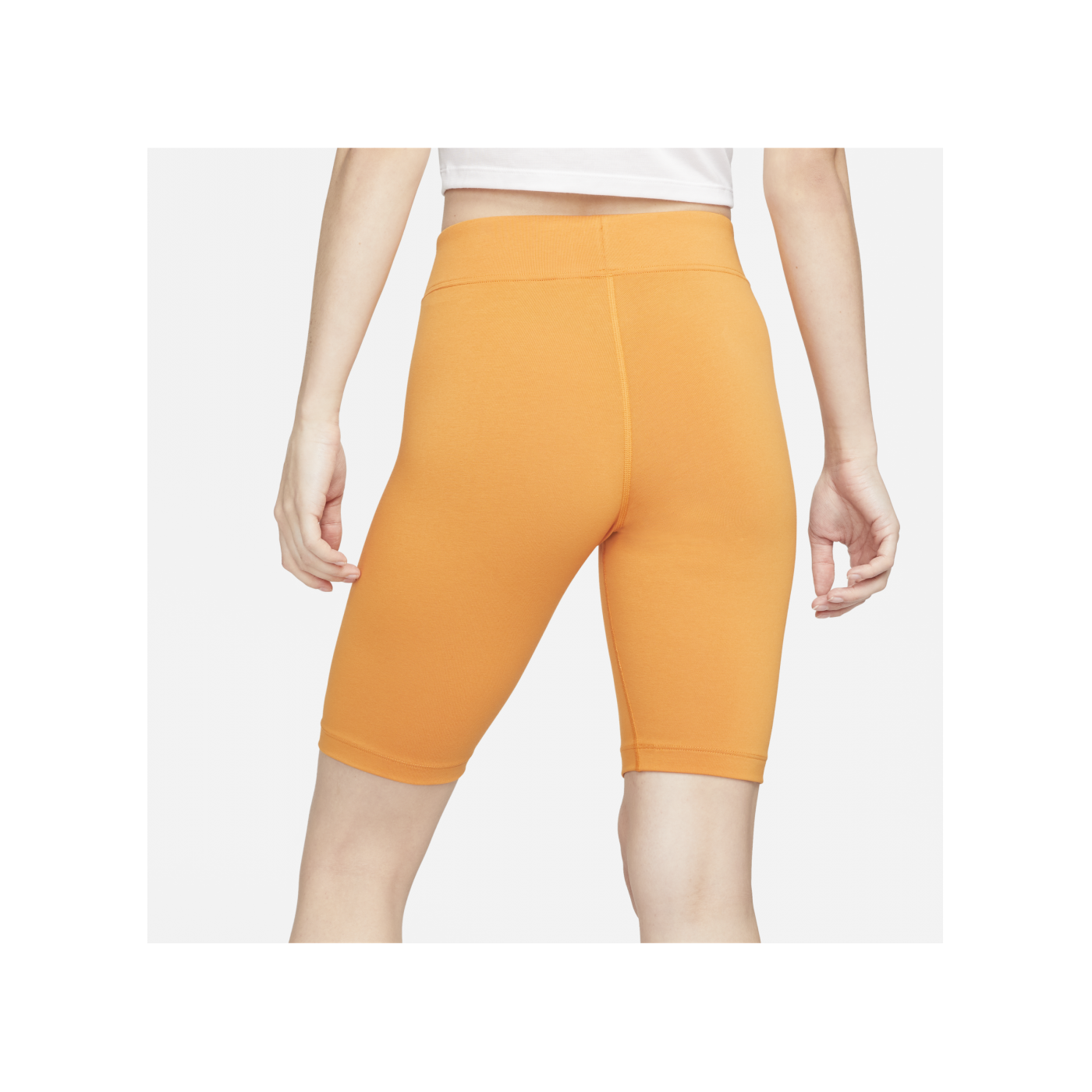 Nike Essential Biker Short Damen Orange Weiss F738