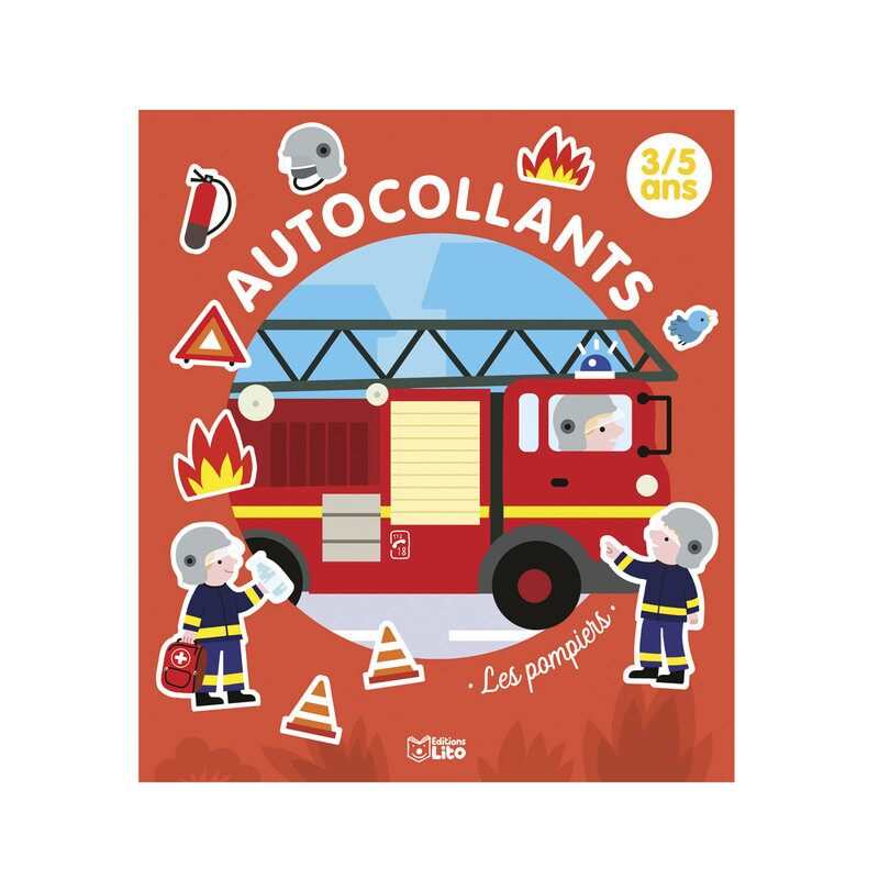 Livre Les autocollants les pompiers - Lito
