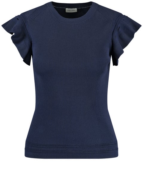 Stricktop mit Rüschenärmeln