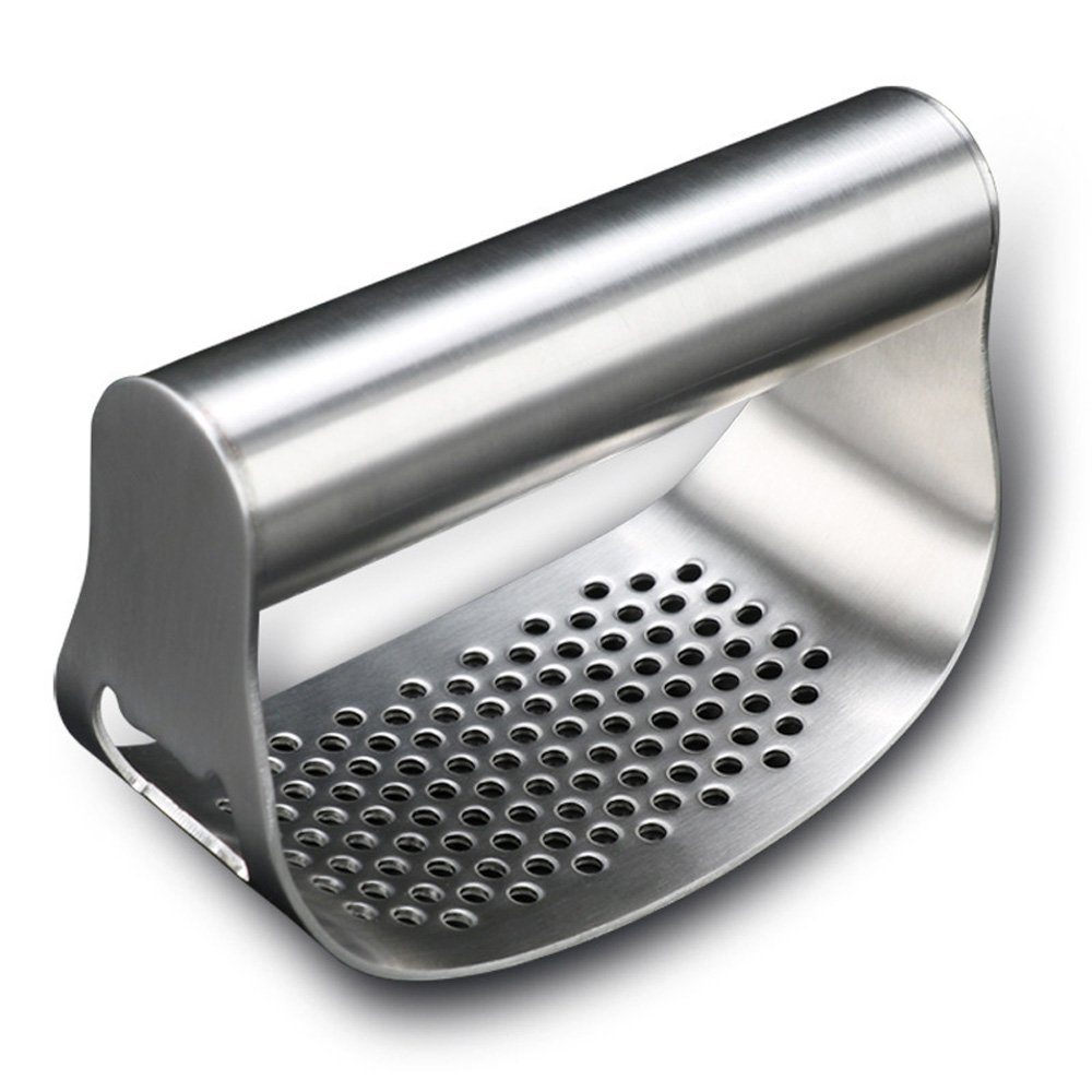 Sarfly Knoblauchpresse Schnelle Knoblauchpresse Wippe Edelstahl Knoblauchwippe (1 St), Edelstahlmaterial