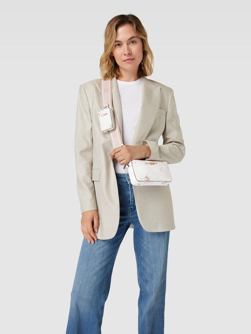 Crossbody Bag mit Label-Details Modell 'REA' in weiß