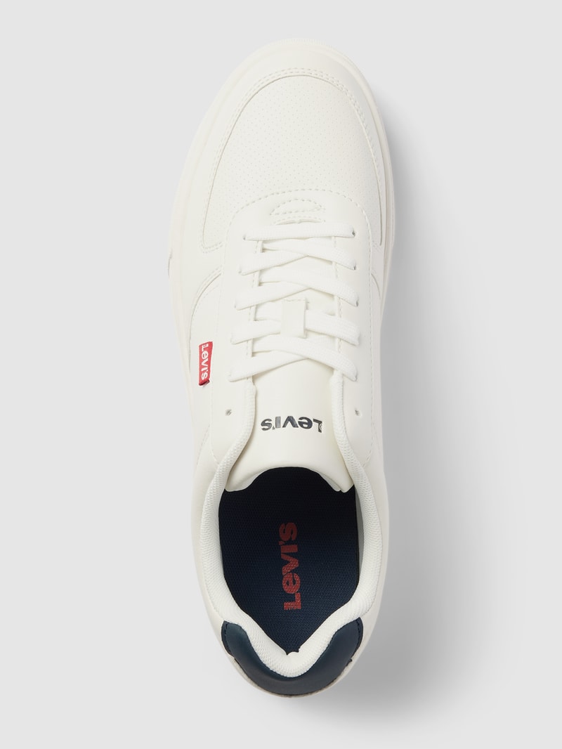 Sneaker mit Label-Detail Modell 'LIAM' in weiß