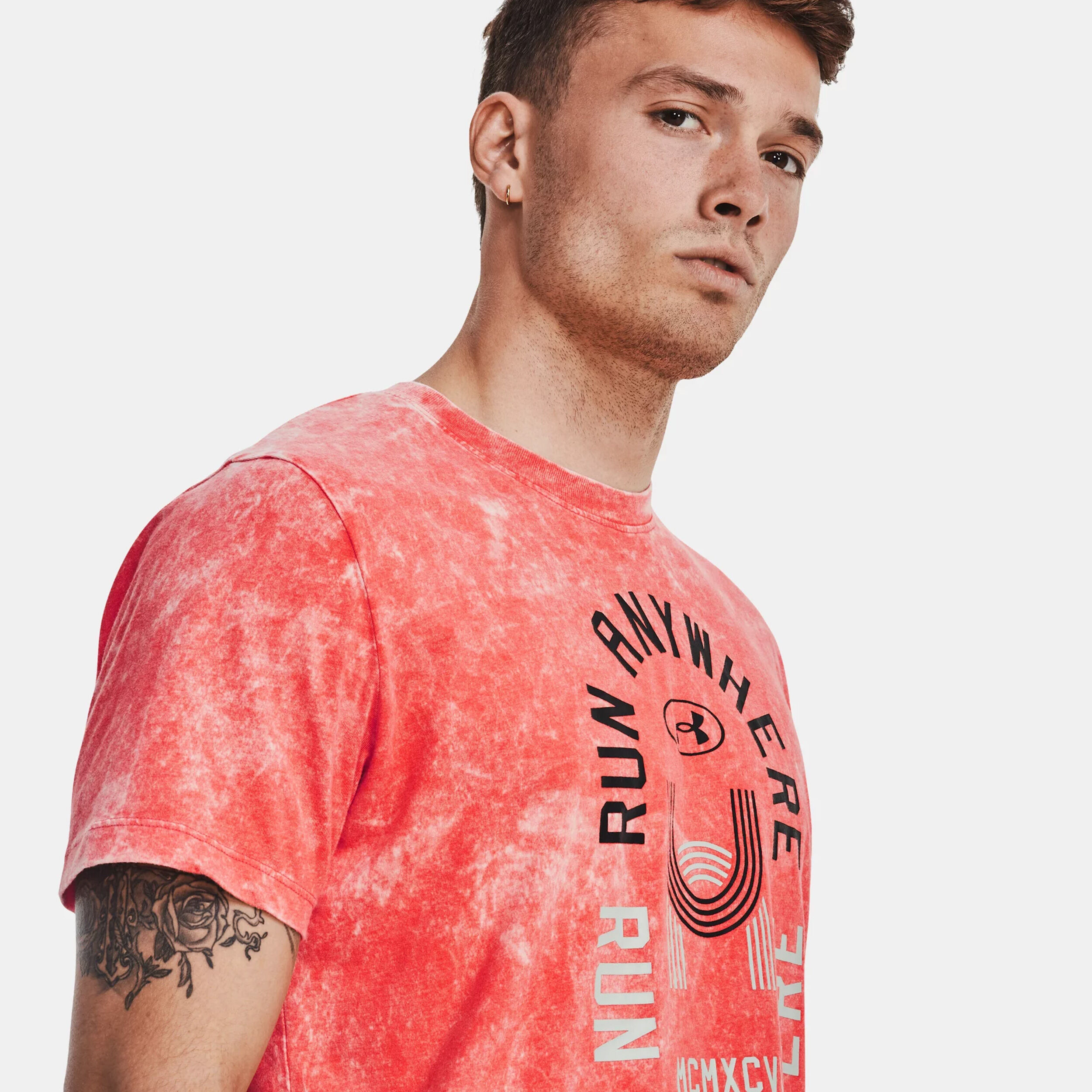 Run Everywhere Laufshirt Herren - Koralle