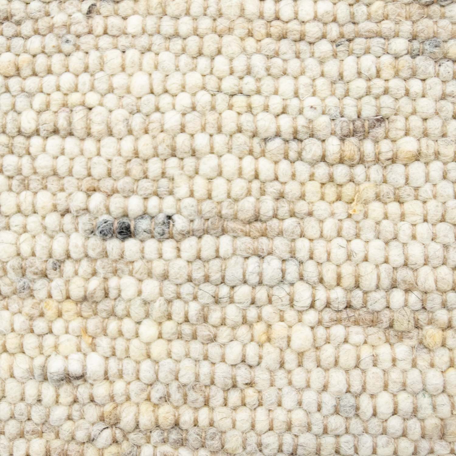 Wollteppich TaraCarpet Lambrecht, TaraCarpet, rechteckig, Höhe: 13 mm, Hand-Web-Teppich beige gewalkt Wohnzimmer Esszimmer 060x090 cm